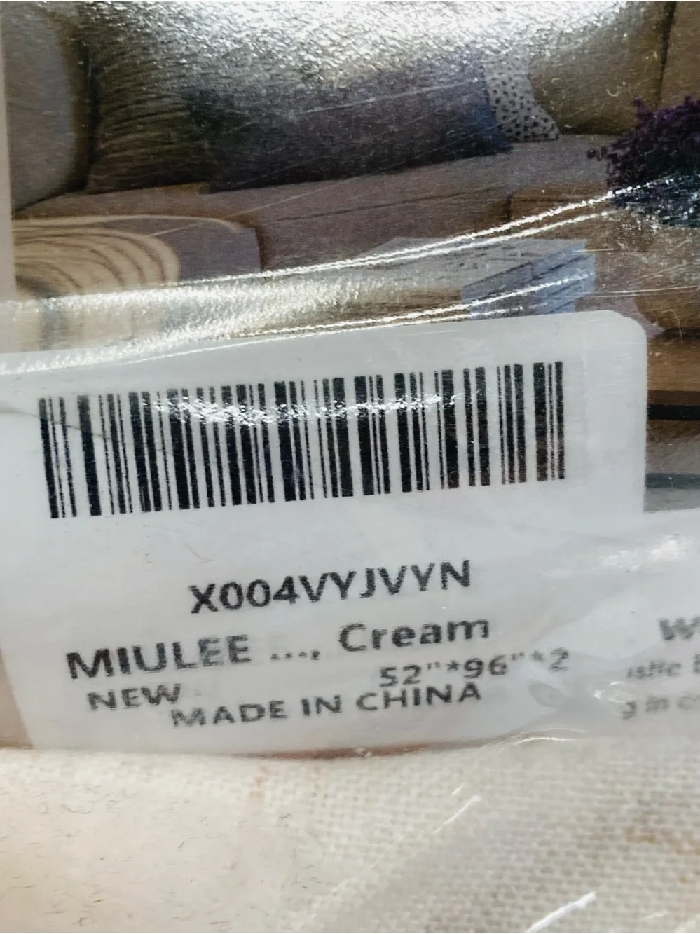 NEW Cream Linen Curtain Panel - 2 Panels 52” x 96”